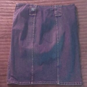 Nautica Dark Blue Denim Pencil Skirt